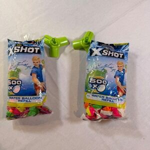 Zuru Water Balloon Refill Kids OS Multi New Open Box 500 Count X-Shot Nozzles